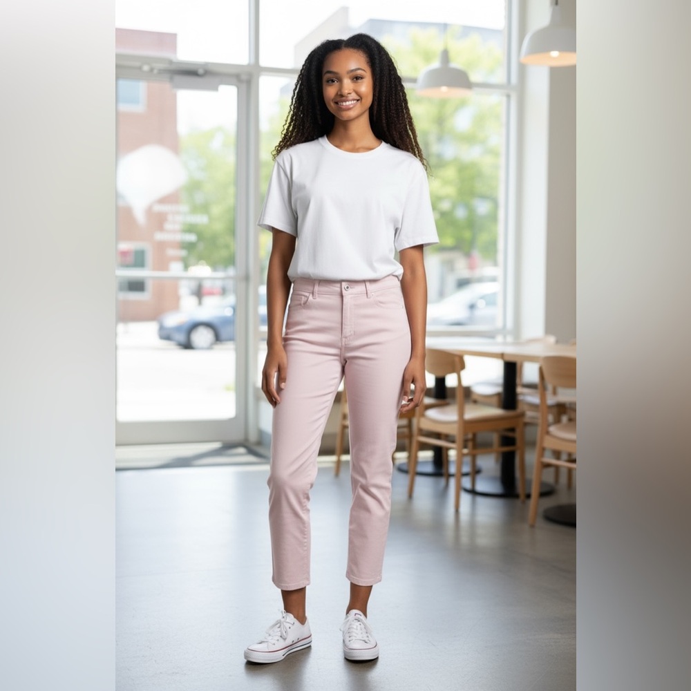 Tribal Audrey Pull on Stretch Pants Blush Pink Size 6